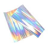 TOPPERFUN Schillernde Zellophan Fensterfolie Holografische Selbstklebende Folie mit Regenbogeneffekt für Kreative Fotografie und Dekorative Glasgestaltung für Zuhause