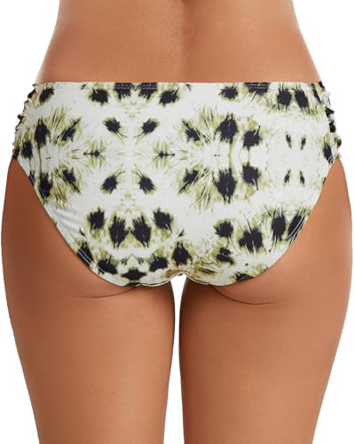 Image of Women's Bathing Suit Bottoms Full Coverage Ruched Bikini Tankini Bottom Swimsuit Brief