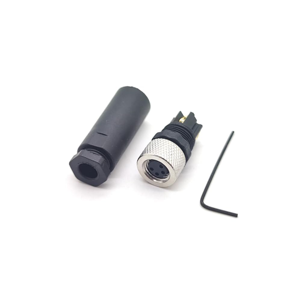 5 Stück M8 3 poliger Stecker, 8 mm Sensorkabelstecker Gewindesicherung M8 Aviation Stecker Rundsteckverbinder IP67 Wasserdicht Industrieller Rundstecker für den Außenbereich