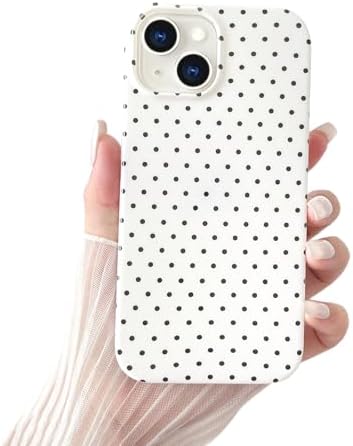 SmoBea Für iPhone 13 Hülle, Polka Dot Pattern Handyhülle, Schön und Stilvoll, Weiche und Schlanke TPU-Schutzhülle, Stoßfest, Für Frauen und Mädchen,Weiß