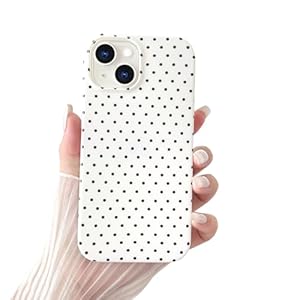 iPhone 13 hoesje polka dot wit TPU ...