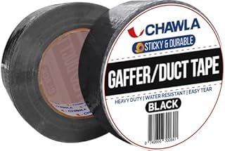 | Duct Tape 48mm x 50m WHITE Gaffer Tape | Cloth Waterproof Heavy Duty Grey Tape High Strength Duct Tape | SILVER | BLACK | WHITE | RED (1, Black)