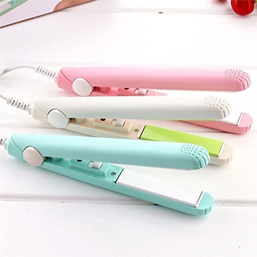 Mini Hair Straightener for Girls Hair Iron Straightening Irons Hair Curler Portable Flat Iron for Women Hair Wave (Pink)