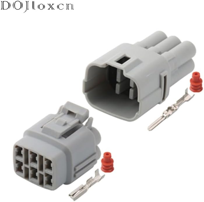 1/5/10/20/50 Sets 6 Pin Sumitomo MT090 Grey Male Female Plug Waterproof Auto Sensor Connector For Suzuki For Toyota For Honda 6187-6561 - (Color: 6p female male, Package: 10 sets, Pins: 6p)