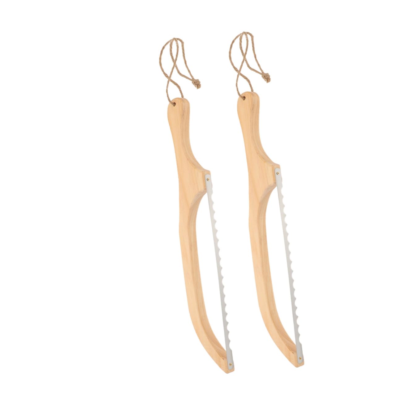 KICHOUSE 2pcs Bread Slicer for Homemade Bread Professional Grade Knife Stainless Steel Wood Easy to Clean and Reusable for Birthday Party Kitchen Tools