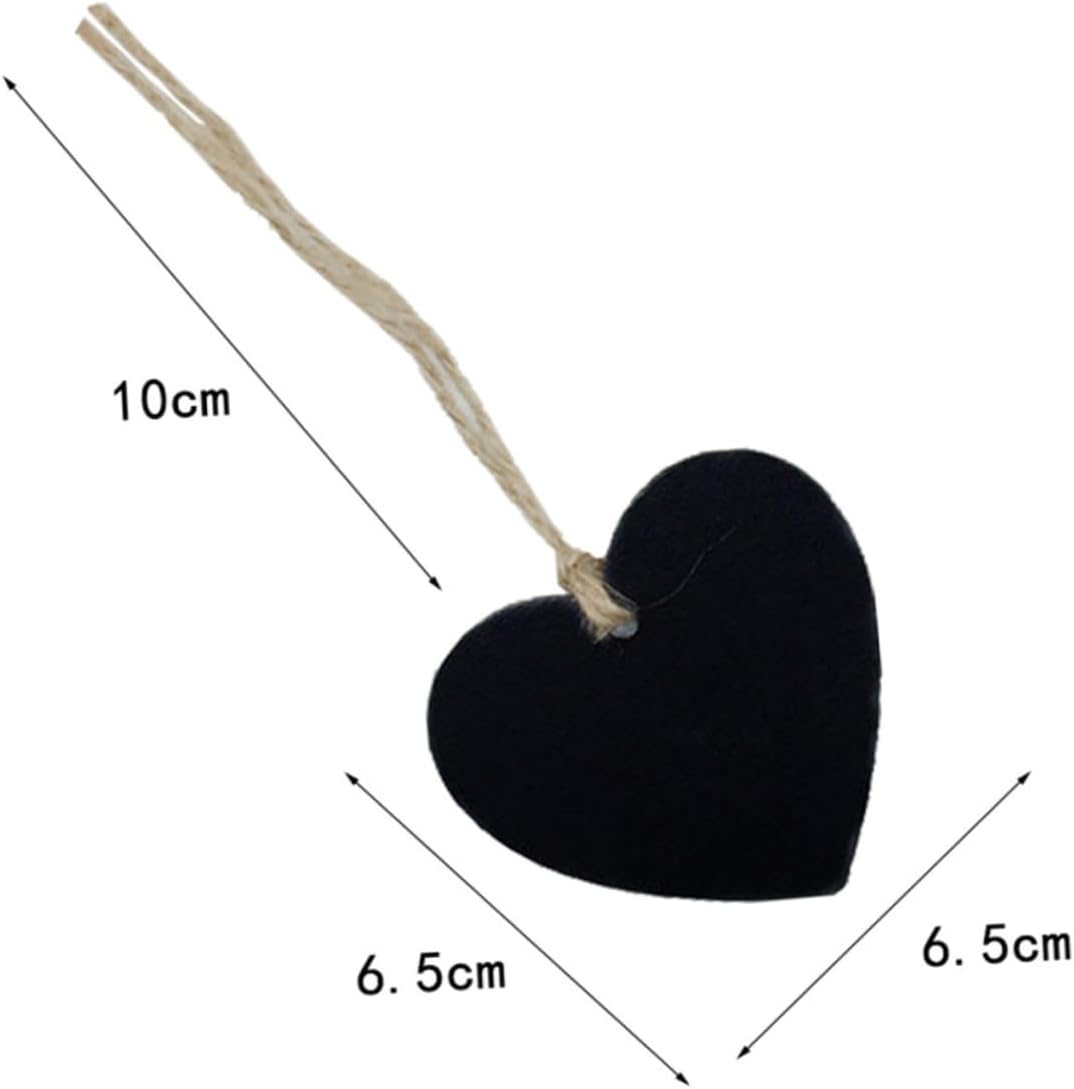 MAGICLULU 10Pcs Decorative Chalkboard Labels Heart Round Shapes for Home Decoration Weddings Parties Lightweight Hanging Tags Scratch Fade Resistant for DIY Signage