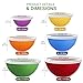 Greentainer Plastic Mixing Bowls with Lids Set for Kitchen, 6 Set Nesting Bowls for Mixing, Baking, Prepping, Cooking and Serving Food, Mixing Bowls Dishwasher, Microwave Safe