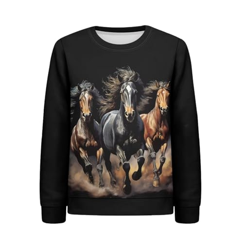 Girls Boys Sweatshirt Trendy Pullover Tops Kids Comfy Sweaters Fall Outfit 6-14 Years Old Kids Athletic Clothing3