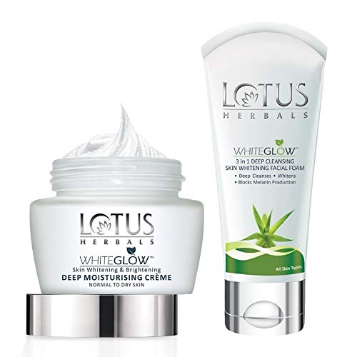 lotus white glow facial foam