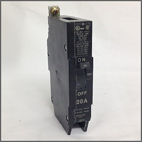 GE TEY120 Bolt-On Mount Molded Case Circuit Breaker 1-Pole 20 Amp 277 Volt AC 125 Volt DC