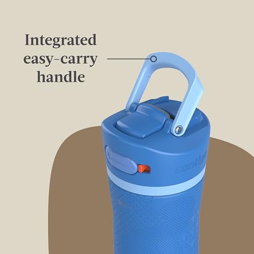 Image of Contigo x Ally Love Ashland Chill 2.0, Stainless Steel, Spill Proof Water Bottle with AutoPop Easy Lean Lid, BPA Free, 24oz, Stellar Jay