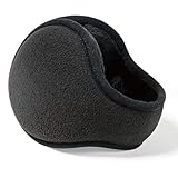 [FREESE] イヤーマフ イヤーウォーマー 冬 防寒 肉厚 極暖ボア裏起毛 耳あて カバー やわらか アウトドア スポーツ 登山 通勤通学 メンズ (ブラック)