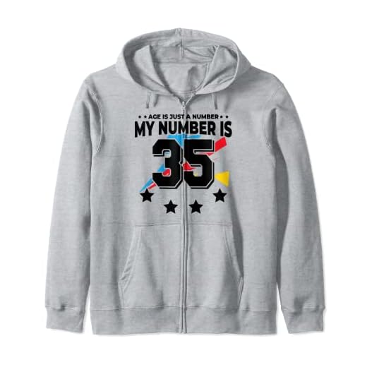 Age Is Just Number - Deportes de 35 años de edad, divertido cumpleaños 35 Sudadera con Capucha