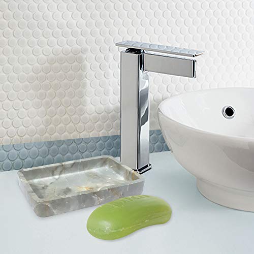 Nu Steel Stone Hedge Resin Decorative Dish Tray For Bathroom Vanities, Countertops, Pedestals, Kitchen Sink-Store Hand Soap, Pumice Bars, Sponges, Scrubbers-Marble, (Res566-3H) #TOP1