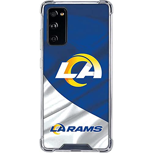 Skinit Clear Phone Case Compatible with Galaxy S20 FE - Officially Licensed NFL Los Angeles Rams Design