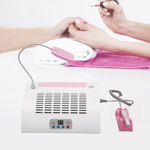 Kit para manicura 5 en 1 con lámpara LED y recogedor de polvo miniatura 3