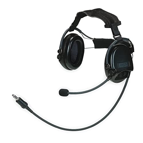 MSA 10079967 Supreme Pro Electronic Earmuff with Black Cloth Neckband, Black Earcups, Foam Sealing Rings, NRR: 19 dBA, Designed for Both Left and Right-Handed Shooters