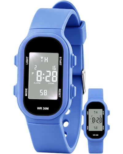 Image of Juboos Kids Watch Digital Waterproof Wristwatch for Boys Girls Age 7-16 | Sport Outdoor with Night Light , Alarm Clock, Stopwatch