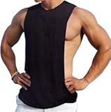 Men's Sleeveless Muscle Stringer Tank Top Cut Open Gym Training Bodybuilding Vest Shirts