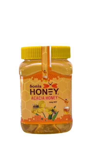 Sonia Honey Acacia Honey | 100% Pure Honey | Thick, Rich & Unadulterated | Free From Sugar Syrup | No Artificial Colour / 500 gms