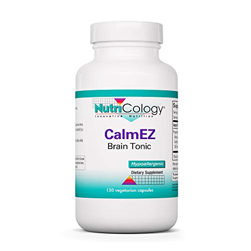 NutriCology CalmEZ Brain Tonic - Stress and Sleep Support - 150 Vegetarian Capsules