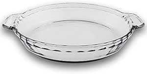 TrueCraftware 9.5 Inch - Clear Glass Baking Deep Pie Dish Plate