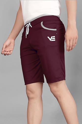 Image of Men's Sports Shorts with Drawstring, Athletic Casual Bermuda Shorts in Multicolor, Zippered Pockets