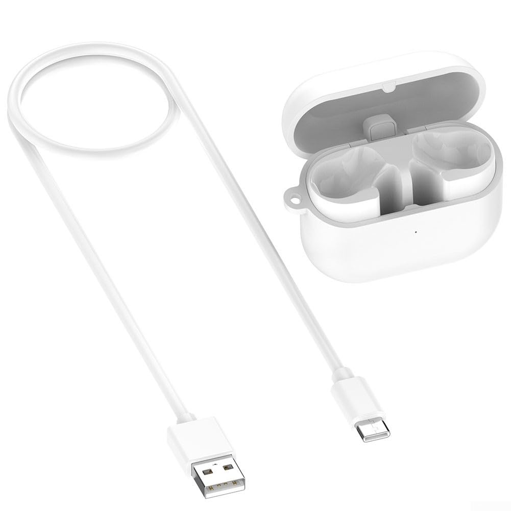 Étui portable pour écouteurs Samsung Buds3 FE R420 - Boîte de rangement compacte en ABS avec bouton rapide - Blanc - 59 x 49 mm - Noir