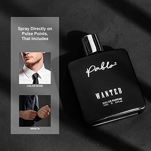 Image of PABLO Perfume For Men 100 Ml - Eau De Parfum for Man - Premium Long Lasting Fragrance Spray, Wanted Perfume for Men
