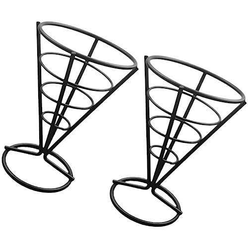 IMIKEYA 2 Pçs Suporte Para Batatas Fritas Mini Suporte Para Batatas Fritas Cone Reutilizável Copo De