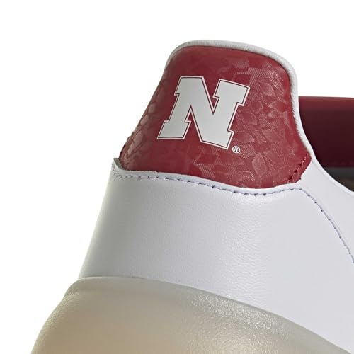 Image of adidas Men's NCAA Team Barreda Decode, White /Team Power Red /Black /University of Nebraska, 9.5