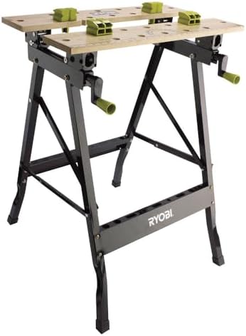 RYOBI - Établi Pliable RWB02 – Structure Métal Robuste, Plateau M...