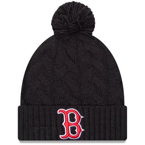 New Era Women Boston Red Sox Cabled Knit Cuffed...