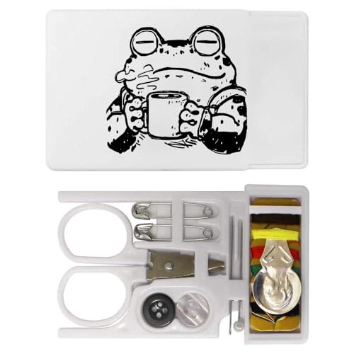 'Toad with Coffee' Mini Travel Sewing Kit (SE00038896)