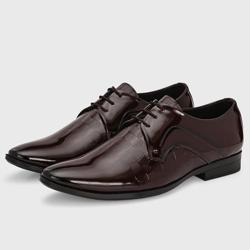 Image of Centrino Men's Formal Lace-Up Shoes | Soft,Lightweight & Comfortable Formal Shoe|Formal Lacing Oxford Shoes for Men| Stylish-Looking Footwear with Cushioned Footbed | Suitable for Office (9356)