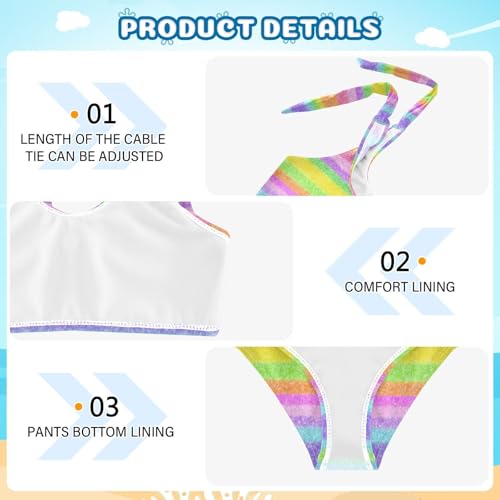 Image of Boccsty Summer Girls Swimsuits Kids Bikini Sets 2 Pcs Bathing Suit for 3T-12T