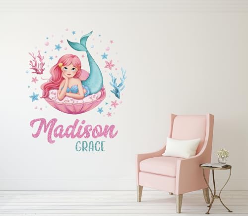 Vinilo Decorativo Personalizado Cola de Sirena para Niñas miniatura 3