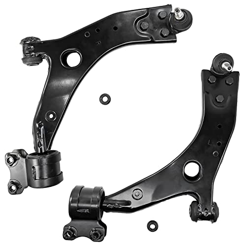 Image of Detroit Axle - Front Lower Control Arms w /Ball Joints + Outer Tie Rods Replacement for Volvo C30 C70 V50 S40 0.71 inch (18mm) Ball Joint Stud