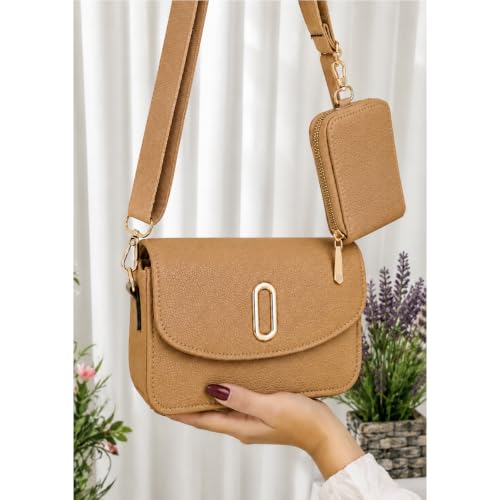Image of Women's Crossbody Bag with Matching Wallet & Adjustable Strap