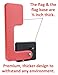 Cauff Mailbox Flag Replacement Kit, Heavy Duty Poly with Weather Resistant Strong Mounting Adhesive, No Tools Required (Peel & Stick Adhesive Mount)