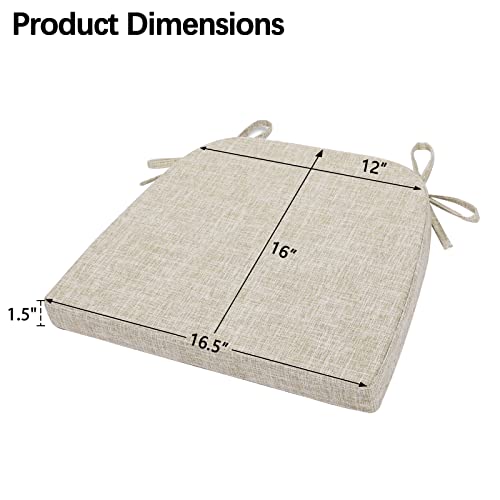 Shinnwa Dining Chair Cushions Set Of 4 U Shaped Kitchen Seat Cushions For Chairs Non Slip High Density Foam Padded Chair Pads With Ties Beige #TOP5