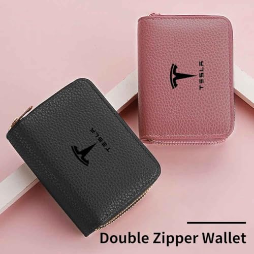 Tesla Leather Wallets, Car Logo, Fashion Wallet, Leather Women's Money Clip, Men's Card Holder, Accessories,Normal-Blue3