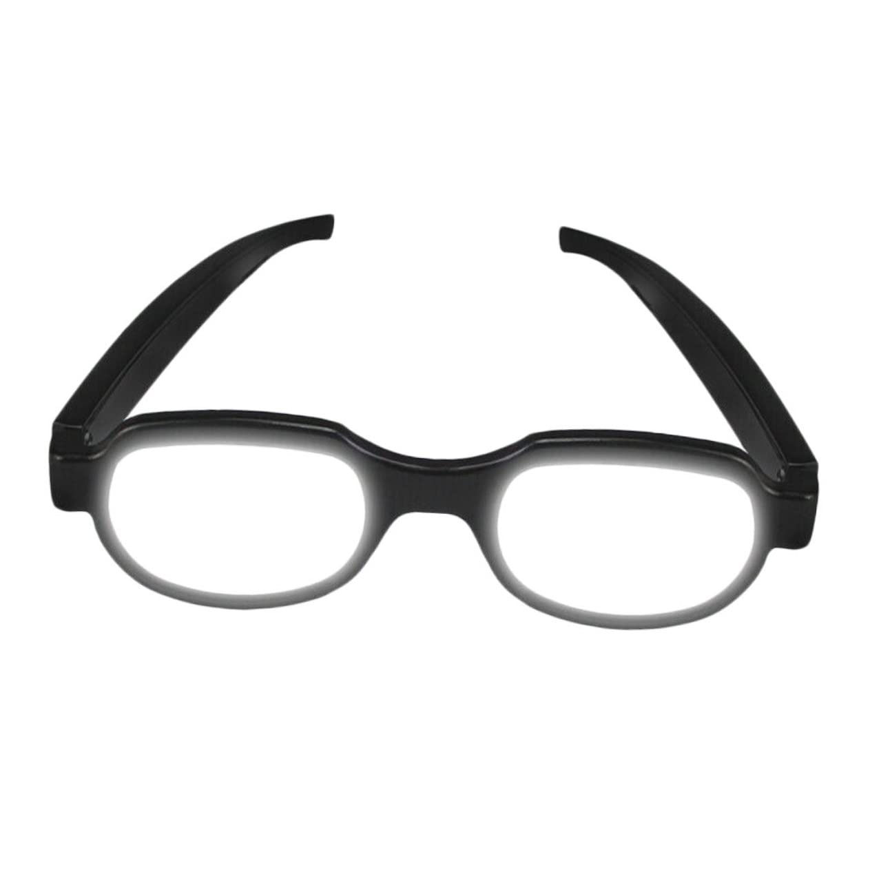 Healvian Gafas Luminosas LED USB de Plástico Negras para Fiesta