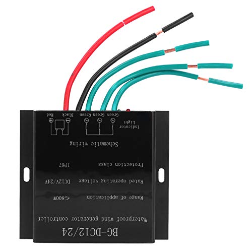 【Affidabile】 Il regolatore di carica della turbina eolica ha esclusivo circuito di protezione dalla connessione inversa. Per funzionamento improprio il positivo e il negativo della batteria, non è necessario sostituire il fusibile, per ripristinare il positivo e il negativo nel punto corretto. Quindi l'intero sarà più affidabile.