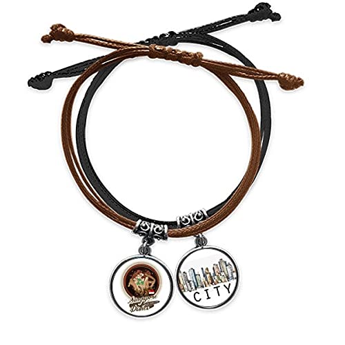 Bracelet Singapour bak kout la en cuir Sidi tressé avec corde artisanale de tradition
