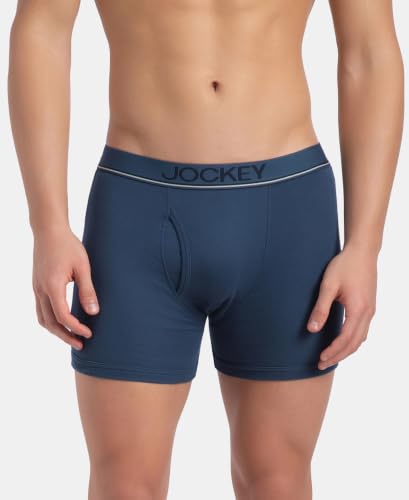 Image of Jockey 8009 Men Super Combed Cotton Rib Solid Boxer Brief with Ultrasoft and Durable Waistband (Pack of 3)