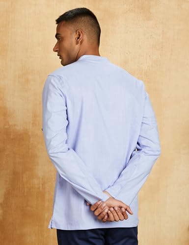 Image of Amazon Brand - Symbol Men's 100% Cotton Solid Short Length Casual Kurta - Regular Fit (Available in Plus Sizes)