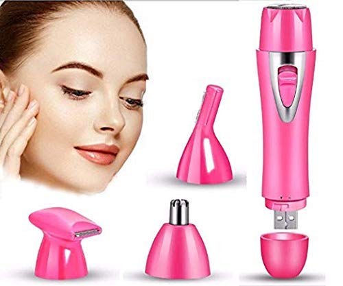 Painless 4 in 1 Electric Painless Waterproof USB Rechargeable Eyebrow; Nose; Body Shaver and Face Hair Remover for Women (White) (B08KFLSRWC) Amazon Price History, Amazon Price Tracker
