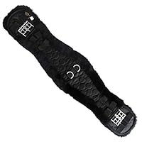 Merauno® Lammwolle Konturgurt Sattelgurt, Kurzgurt Dressurgurt, aus Qualitäts Merino Lammwolle, spezielle anatomisch konkave Form, für bessere Rutschfestigkeit. Farbe:Natur,Schwarz,Braun,Anthrazit