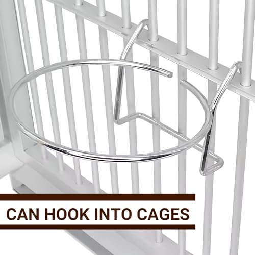 Image of Pets Empire Best Stainless Steel Birds Coop Cup Feeder Bowl (300ML, COOP Cup Hook Holder)